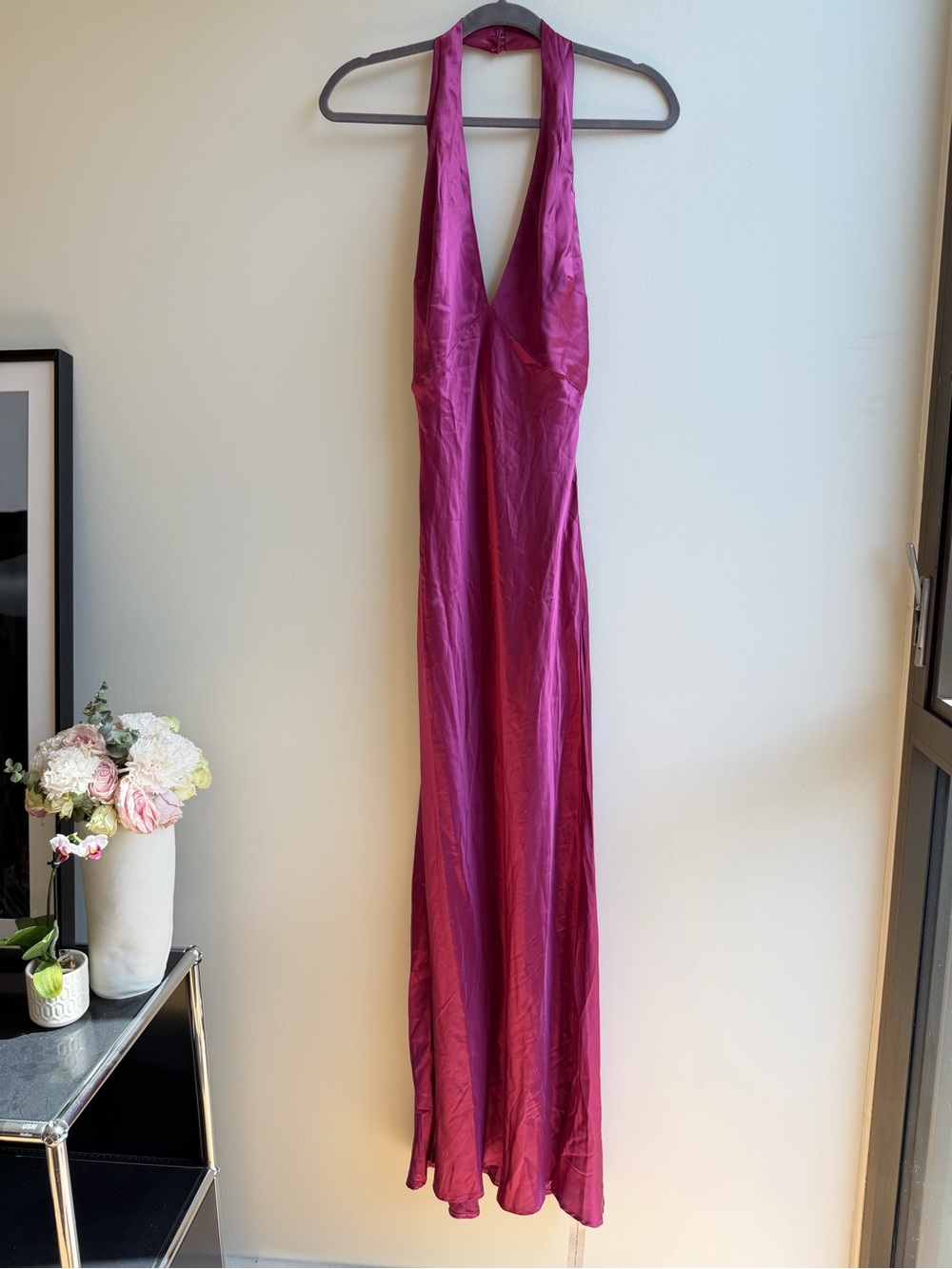 NWT NEW Reformation Daniela Silk Dress | Hibiscus Pink Magenta | US 6 - Picture 14 of 17